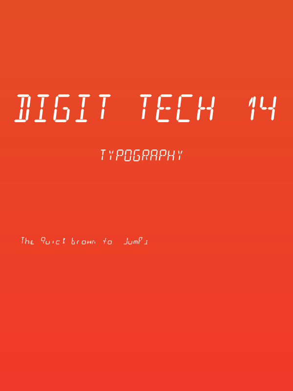 Digit Tech 14 Italic Poster