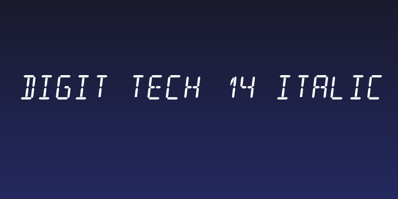 Digit Tech 14 Italic Social Header