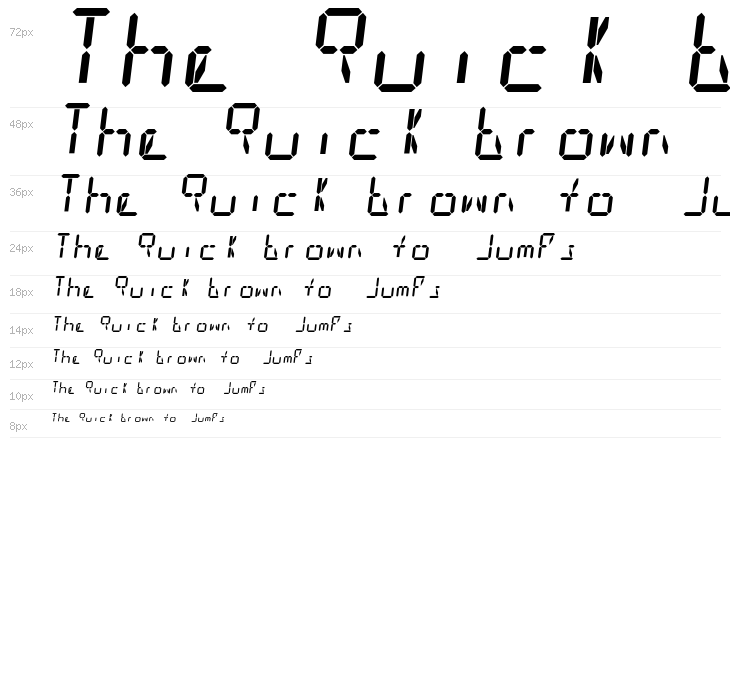 Digit Tech 14 Italic Waterfall