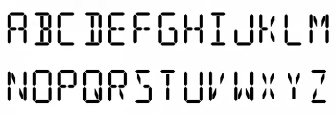 Digit Tech 14 フォント 大文字