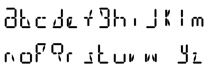 Digit Tech 14 字体 小写