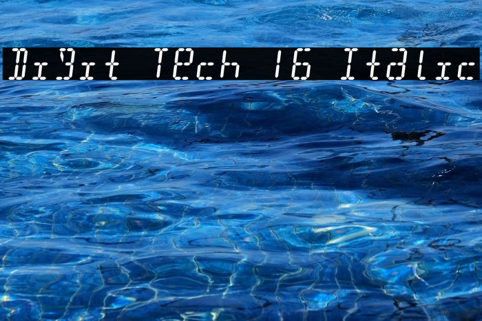 Digit Tech 16 Italic Example 2