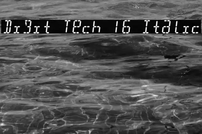 Digit Tech 16 Italic Font examples