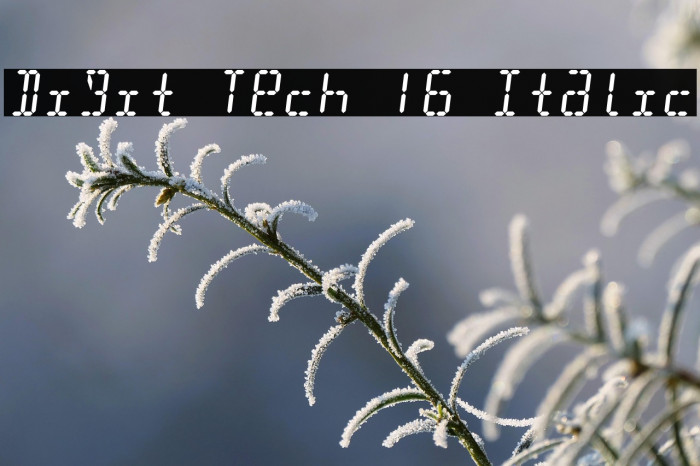 Digit Tech 16 Italic Example 3