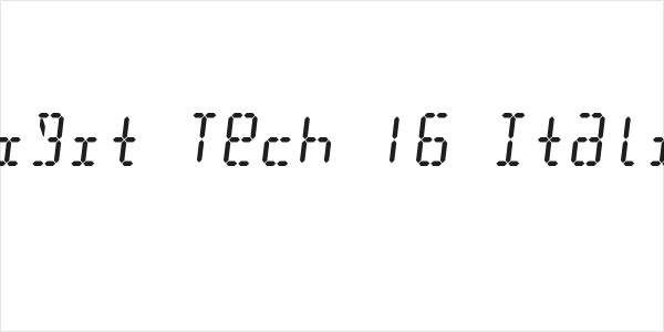 Digit Tech 16 Italic Logo