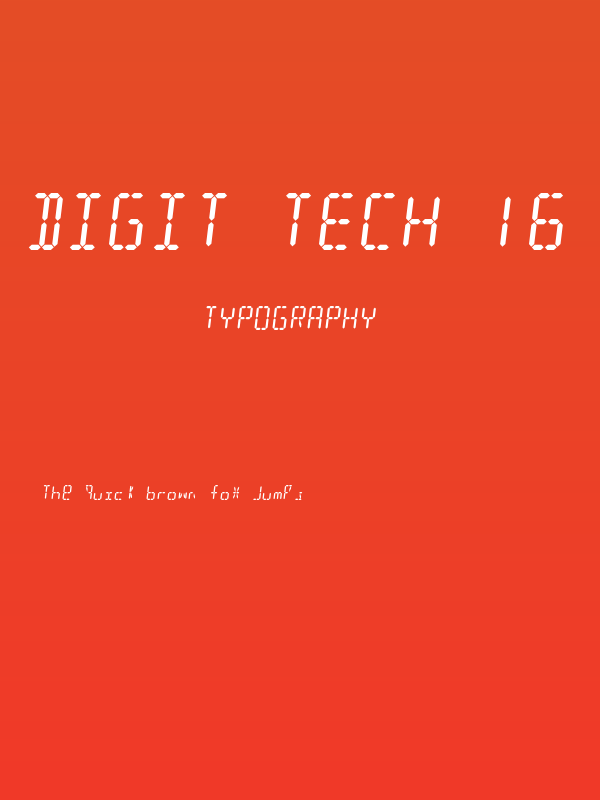 Digit Tech 16 Italic Poster