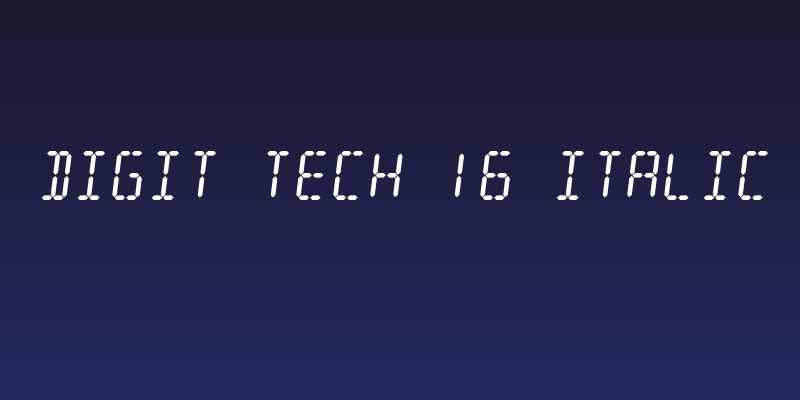 Digit Tech 16 Italic Social Header