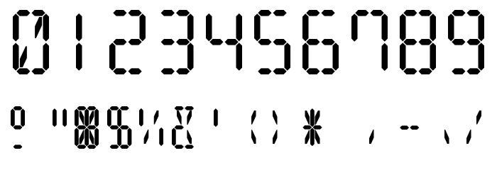 Digit Tech 16 Font OTHER CHARS