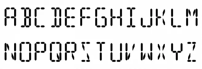 Digit Tech 16 Schriftart Groß