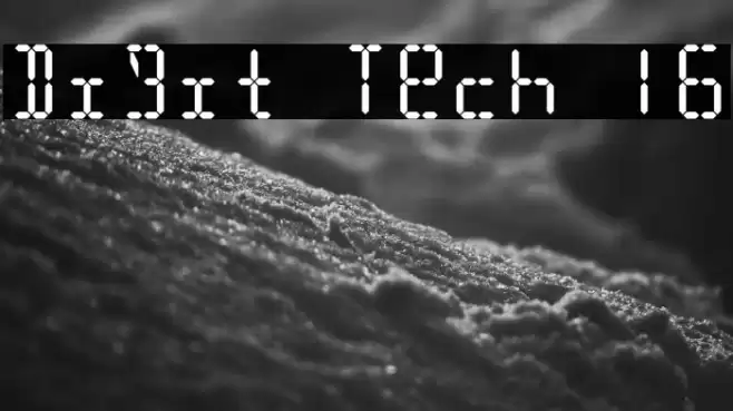 Digit Tech 16 Font examples