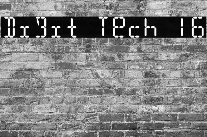 Digit Tech 16 Font examples