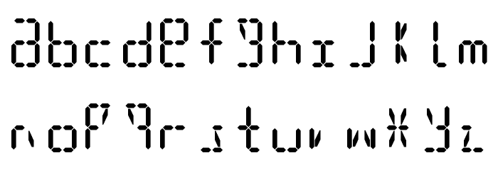 Digit Tech 16 Font LOWERCASE