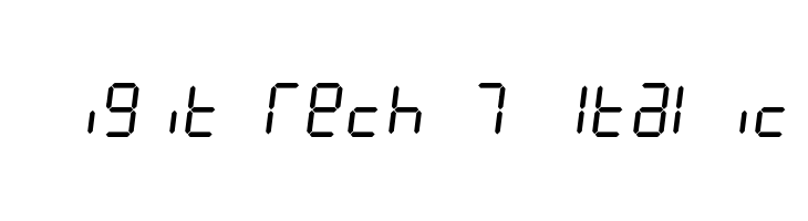Digit Tech 7 Italic  font caratteri gratis