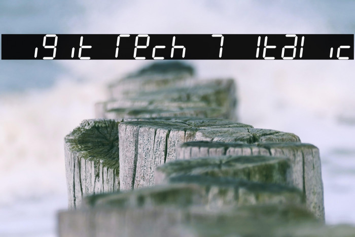 Digit Tech 7 Italic Example 1