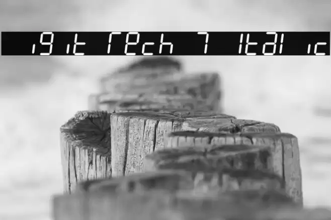 Digit Tech 7 Italic خط examples