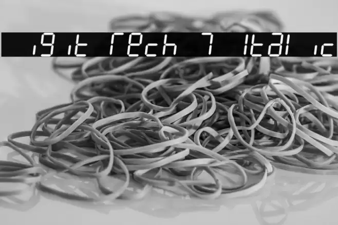 Digit Tech 7 Italic خط examples