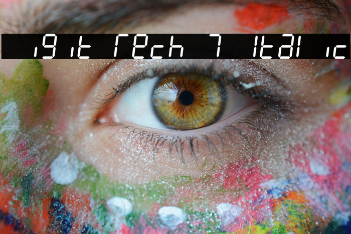 Digit Tech 7 Italic Example 3