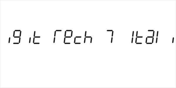 Digit Tech 7 Italic Logo