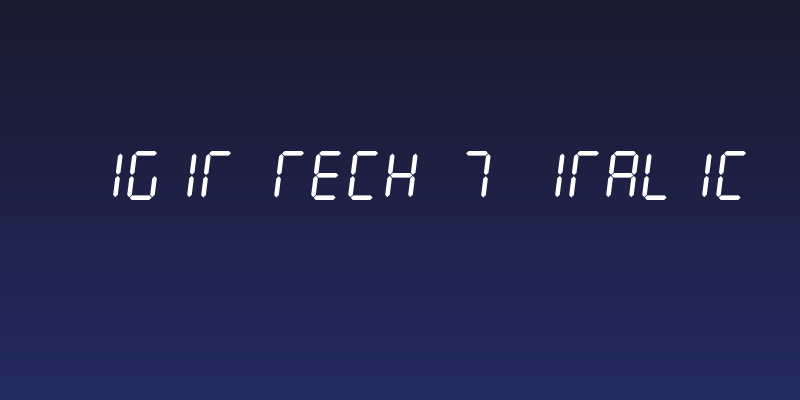 Digit Tech 7 Italic Social Header