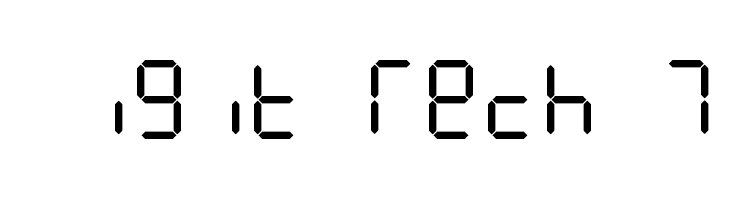 Digit Tech 7  les polices de caractères gratuit tlcharger
