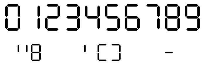 Digit Tech 7 Font OTHER CHARS