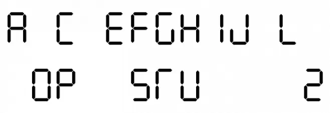 Digit Tech 7 フォント 大文字