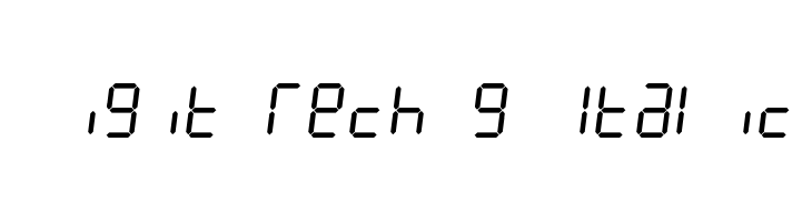 Digit Tech 9 Italic  フリーフォントのダウンロード