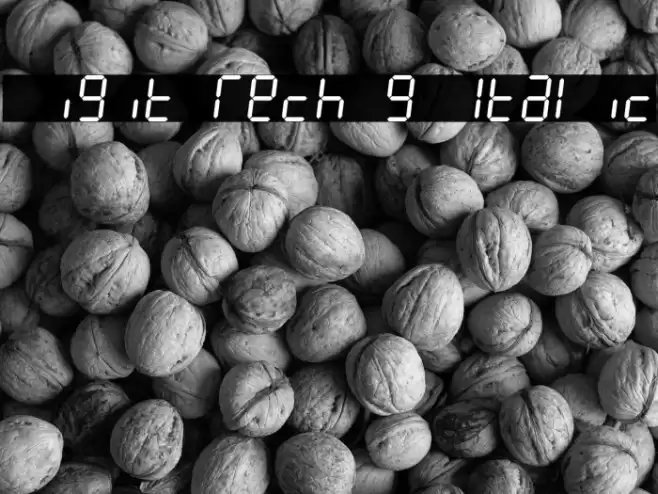 Digit Tech 9 Italic フォント examples