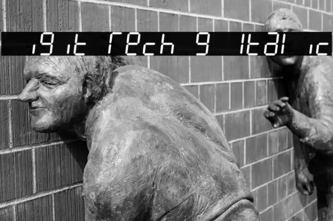 Digit Tech 9 Italic フォント examples