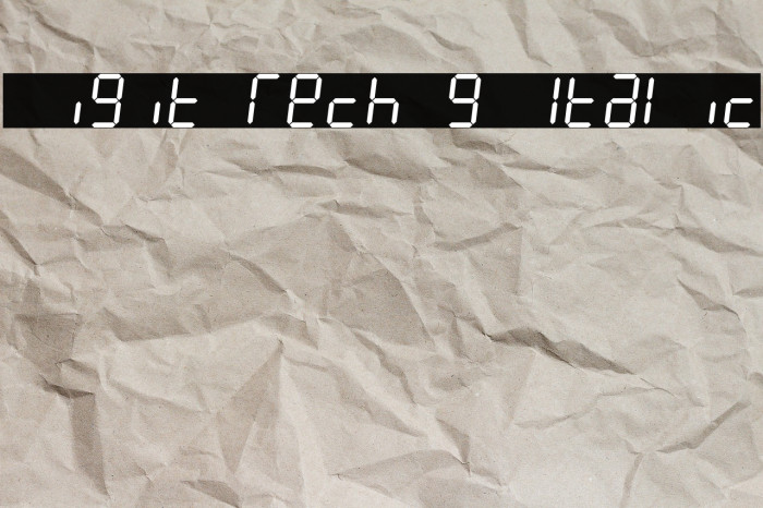 Digit Tech 9 Italic Example 3