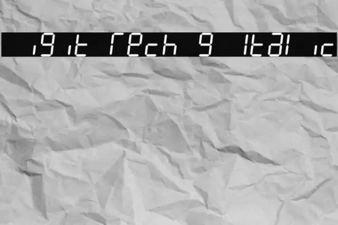 Digit Tech 9 Italic フォント examples