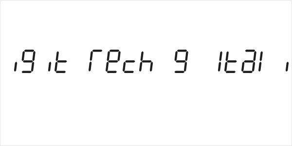 Digit Tech 9 Italic Logo