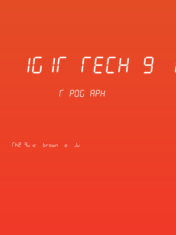 Digit Tech 9 Italic Poster