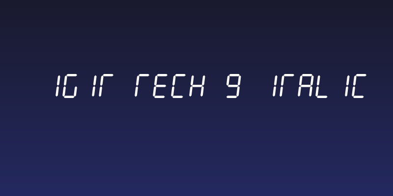 Digit Tech 9 Italic Social Header