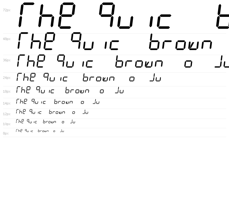 Digit Tech 9 Italic Waterfall