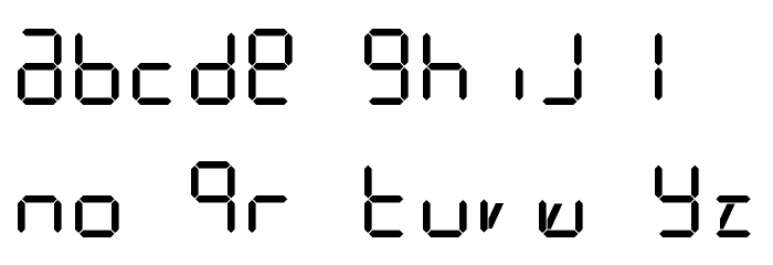 Digit Tech 9 Font LOWERCASE