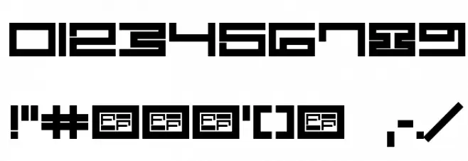 Digit Font OTHER CHARS