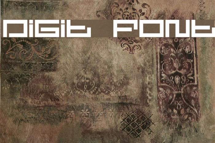 Digit Font examples