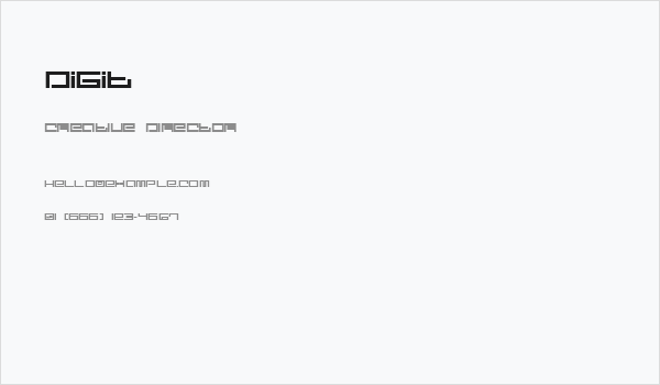 Digit Business Card
