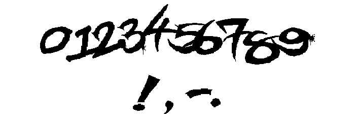 Digitag Regular Font OTHER CHARS