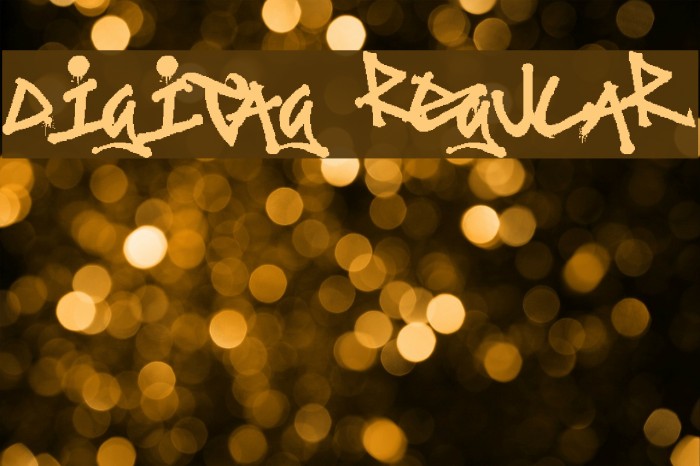 Digitag Regular Font examples