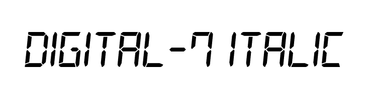 Digital-7 Italic  font caratteri gratis