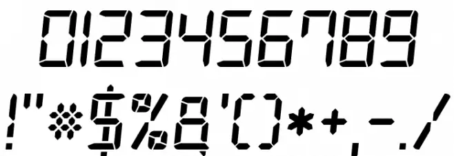 Digital-7 Italic Fuentes OTROS CHARS