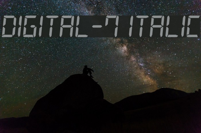 Digital-7 Italic Font examples