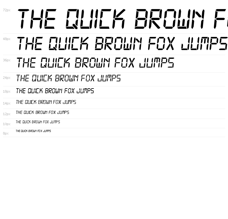 Digital-7 Italic Waterfall