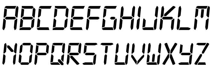 Digital-7 Italic Font LOWERCASE