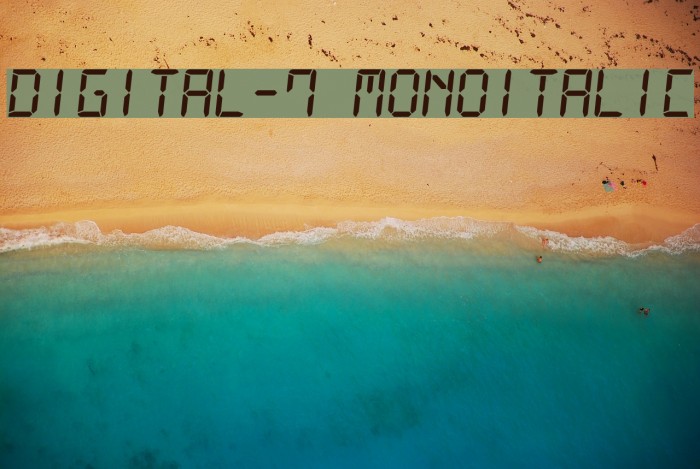 Digital-7 MonoItalic Font examples