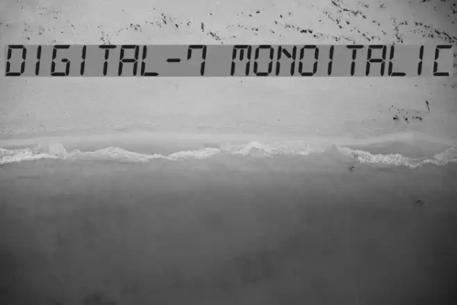 Digital-7 MonoItalic Example 1