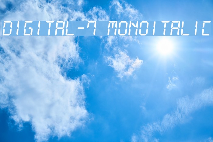 Digital-7 MonoItalic Font examples