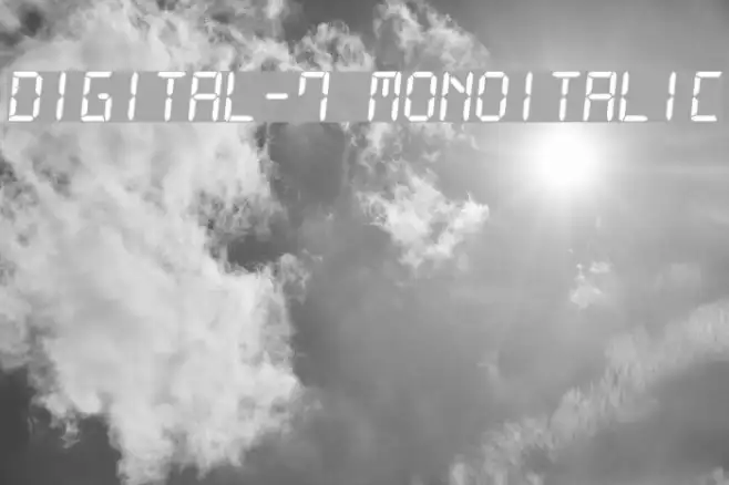 Digital-7 MonoItalic Example 3